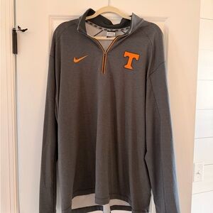 Nike Dri-FIT Gray Pullover with Orange Accents